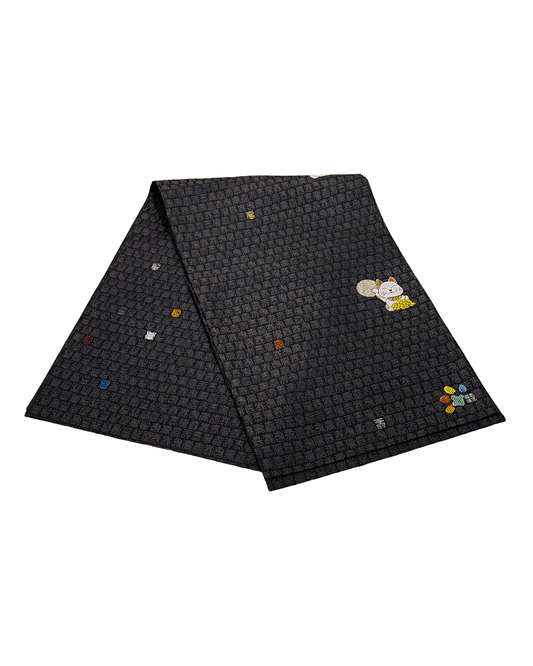 "Maneki-Neko" Kimono Obi
