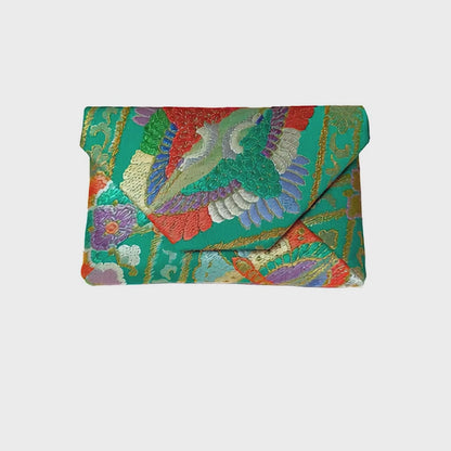"Tsuru" Kimono Clutch