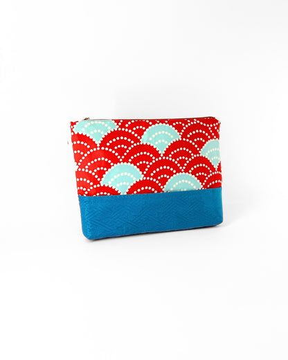"Seigaiha" Kimono Soft Pouch